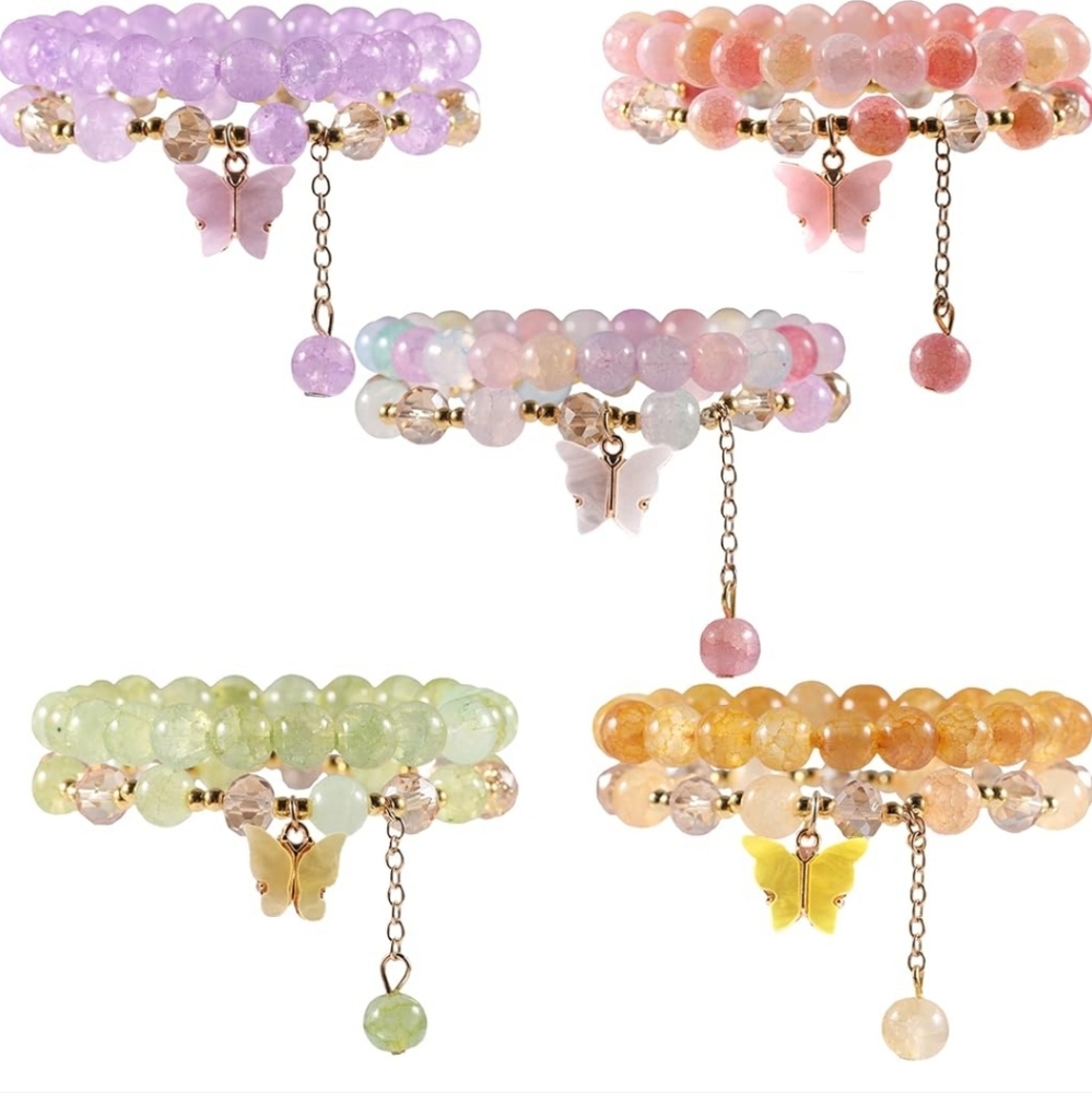 Choose One Colorful Beaded Butterfly Bracelets Price Is For 1 Choose Your Color